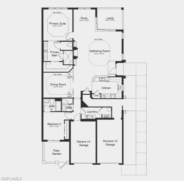 15323 Lucerna Street, Unit 101 Naples, FL 34114 - Photo 2 of 19 Additional Highlights Include: Tray ceiling package at primary suite, gathering and dining room