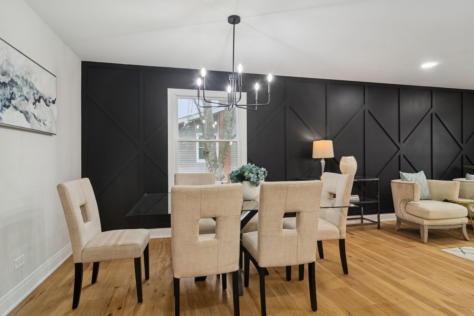 1420 Hassell Road Hoffman Estates, IL 60169 - Photo 10 of 26 a view of a dining room with furniture window and wooden floor