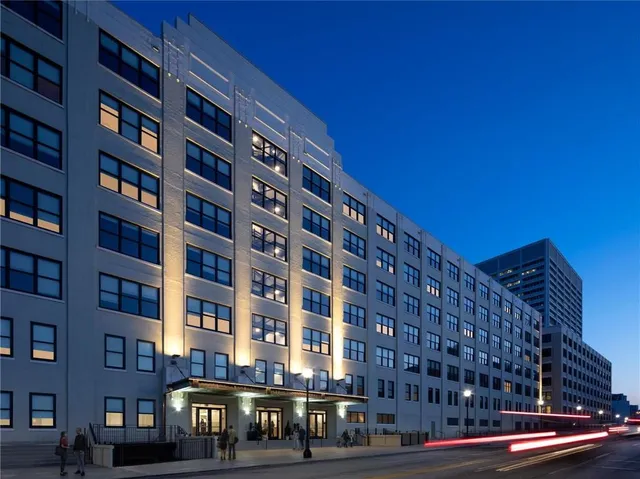 a front view of a building