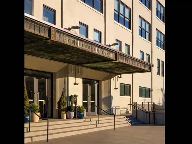a view of a building with a window