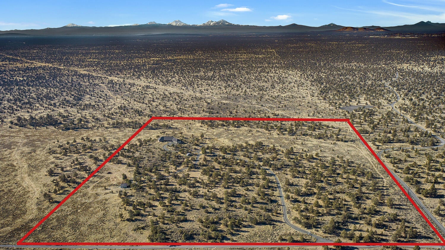 11039 Southwest Ranch Road Powell Butte, OR 97753 - Photo 2 of 46 Aerial Lined Property Boundary