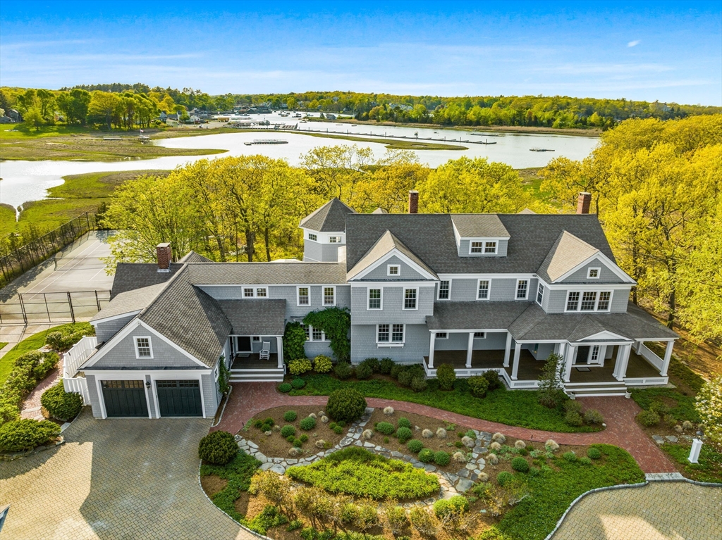 a view of a house with a ocean view
