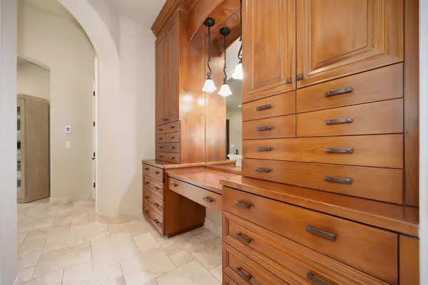 an aerial view of a house swimming pool and outdoor space
