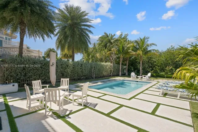 a outdoor space with furniture