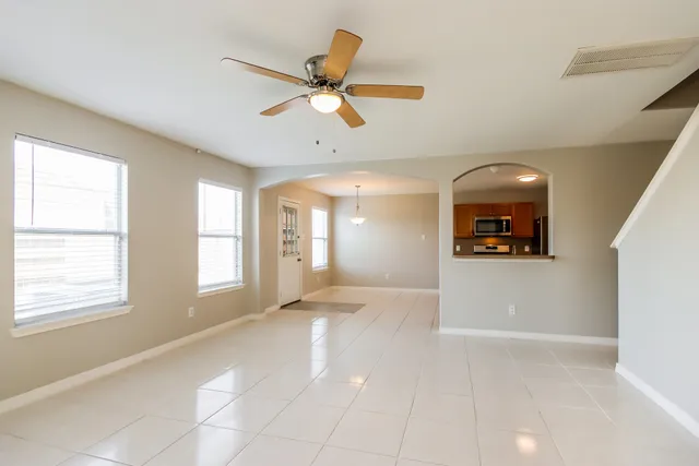 a view of a livingroom with a window