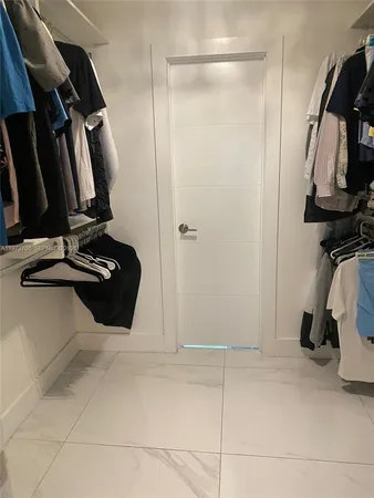 a view of a closet area