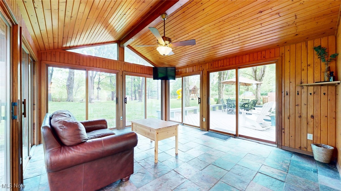 1412 Bell Road Chagrin Falls, OH 44022 - Photo 20 of 43 Sunroom / solarium with ceiling fan