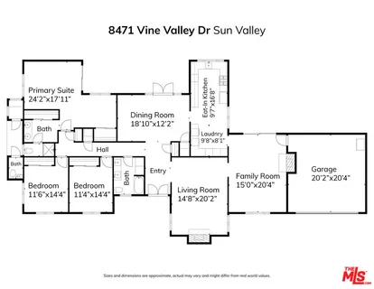 $1,399,000 | 8471 Vine Valley Drive, Sun Valley, CA 91352