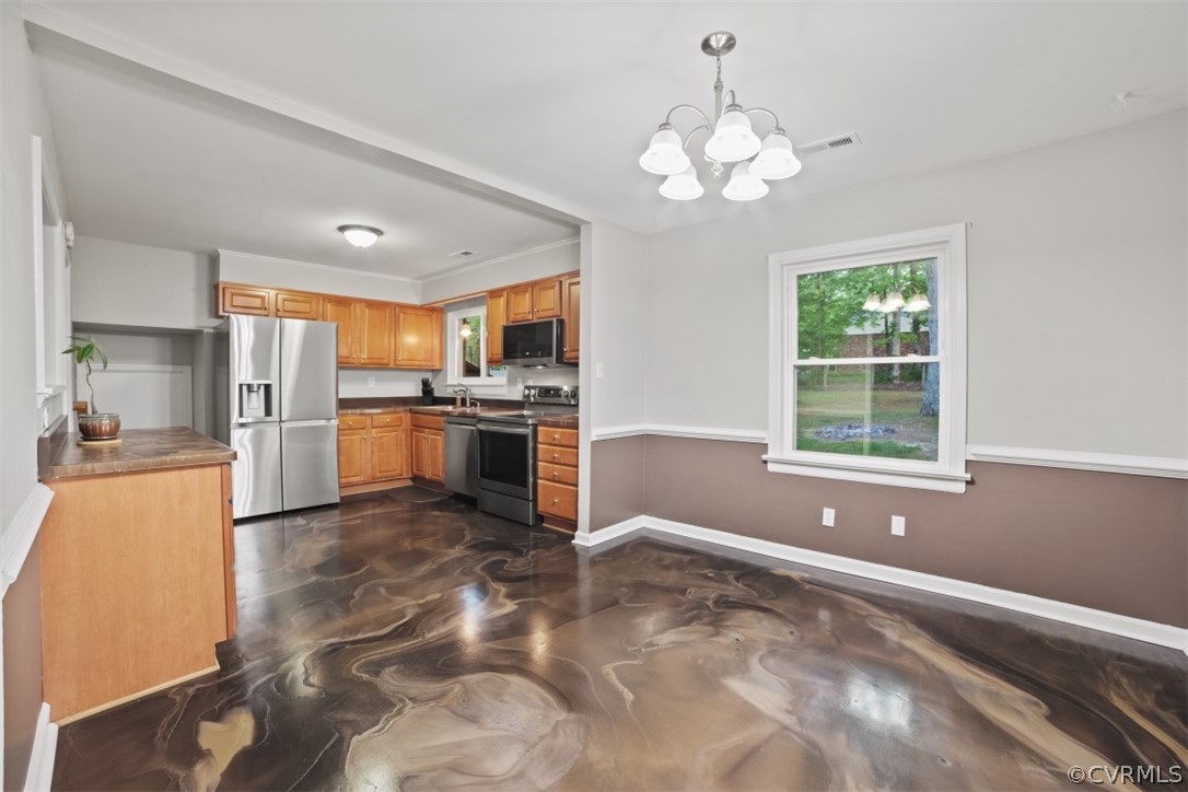 11901 West Petty Road Midlothian, VA 23113 - Photo 8 of 24 a view of kitchen with window and refrigerator