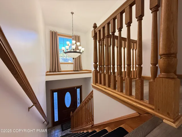 a view of an entryway with sitting area