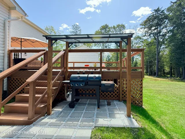 a view of outdoor space and deck