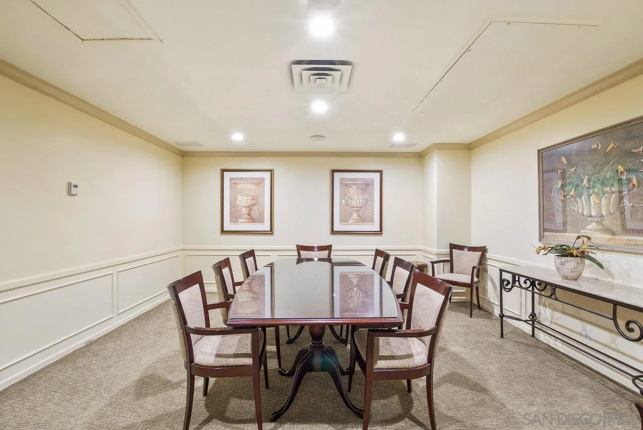 939 Coast Boulevard, Unit 4H La Jolla, CA 92037 - Photo 29 of 39 a view of a dining room with furniture