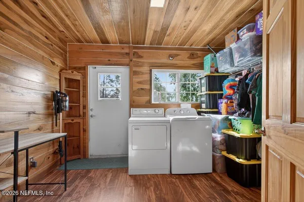 a view of parking garage with cars