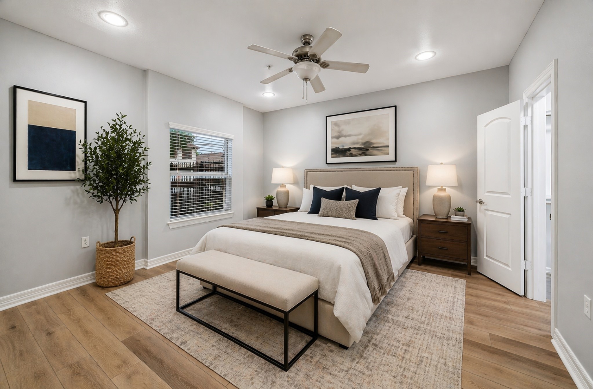 3501 Chenevert Street, Unit 7 Houston, TX 77004 - Photo 9 of 21 Virtually Staged primary bedroom.