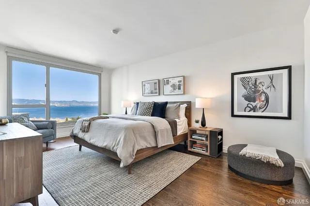 a room with a bed and a couch