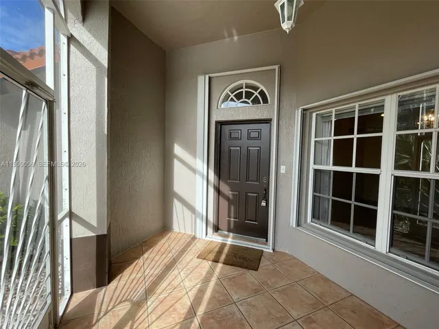a view of front door of house