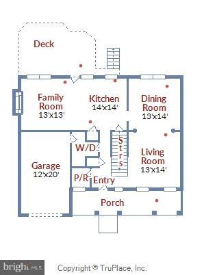 607 Holy Cross Road Baltimore, MD 21225 - Photo 28 of 30 Main Level Floor Plan