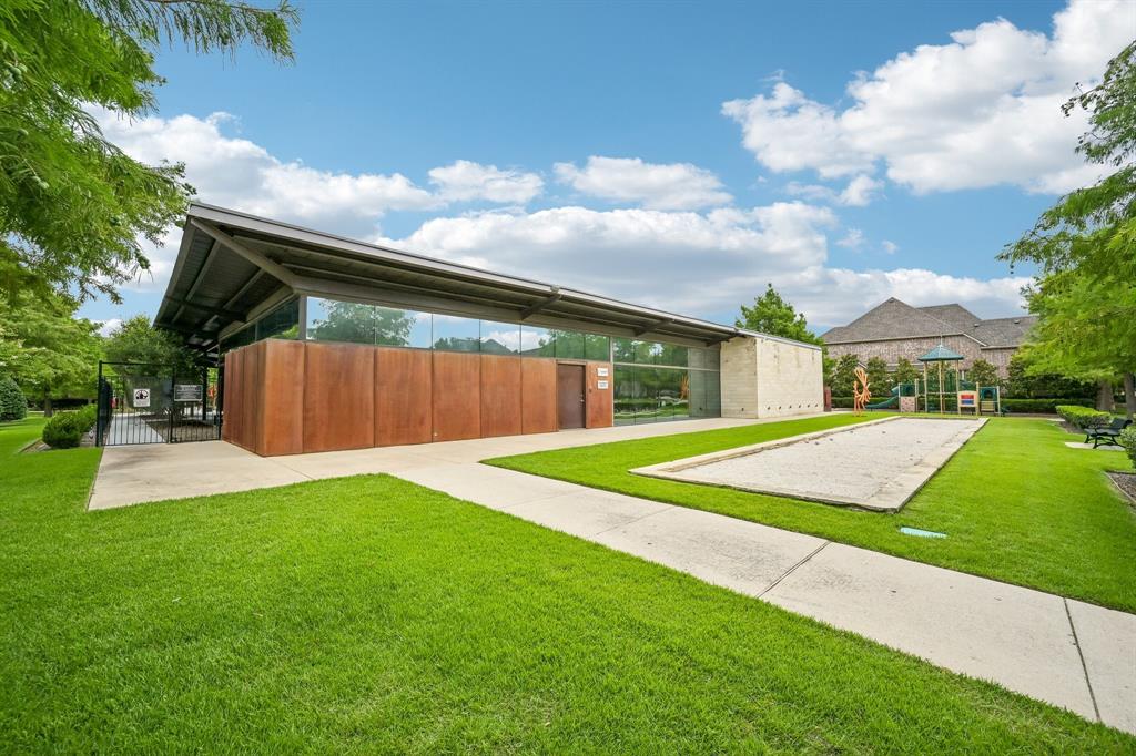2029 Temperate Drive Allen, TX 75013 - Photo 37 of 40 a backyard of a house with lots of green space and garden