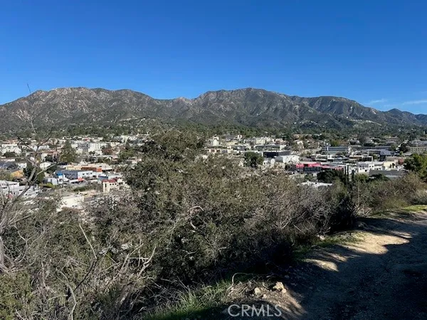 a view of a city and mountains