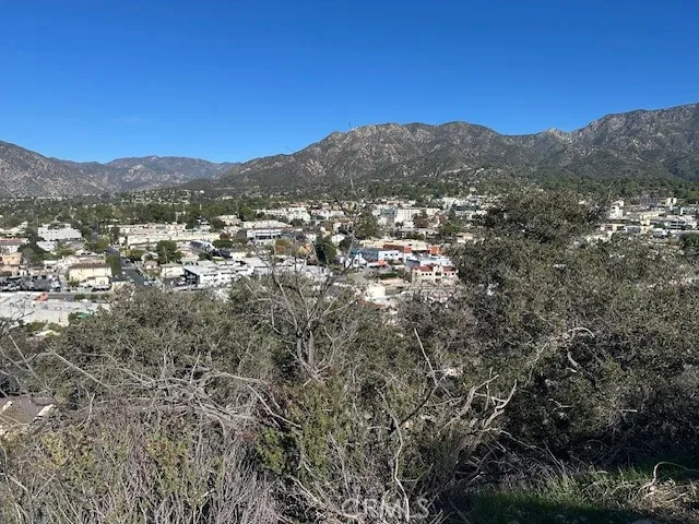 a view of city and mountain