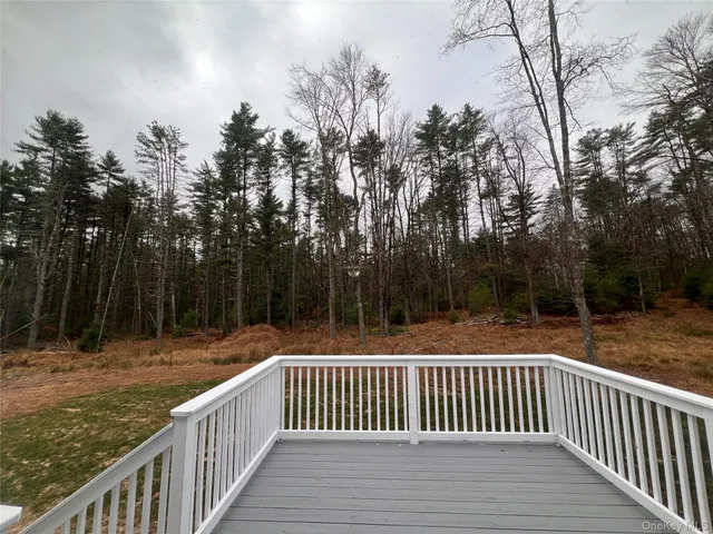 a view of deck and yard