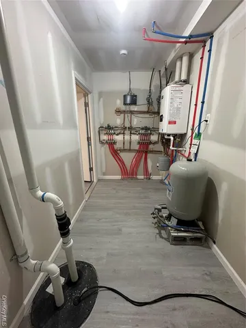 a room with gym equipment