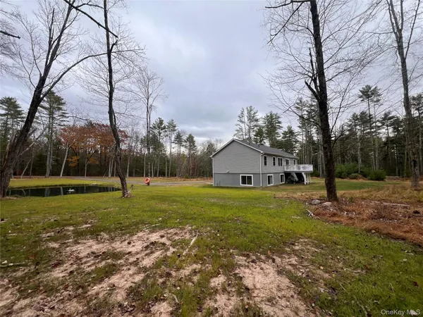 a view of a big yard with a house
