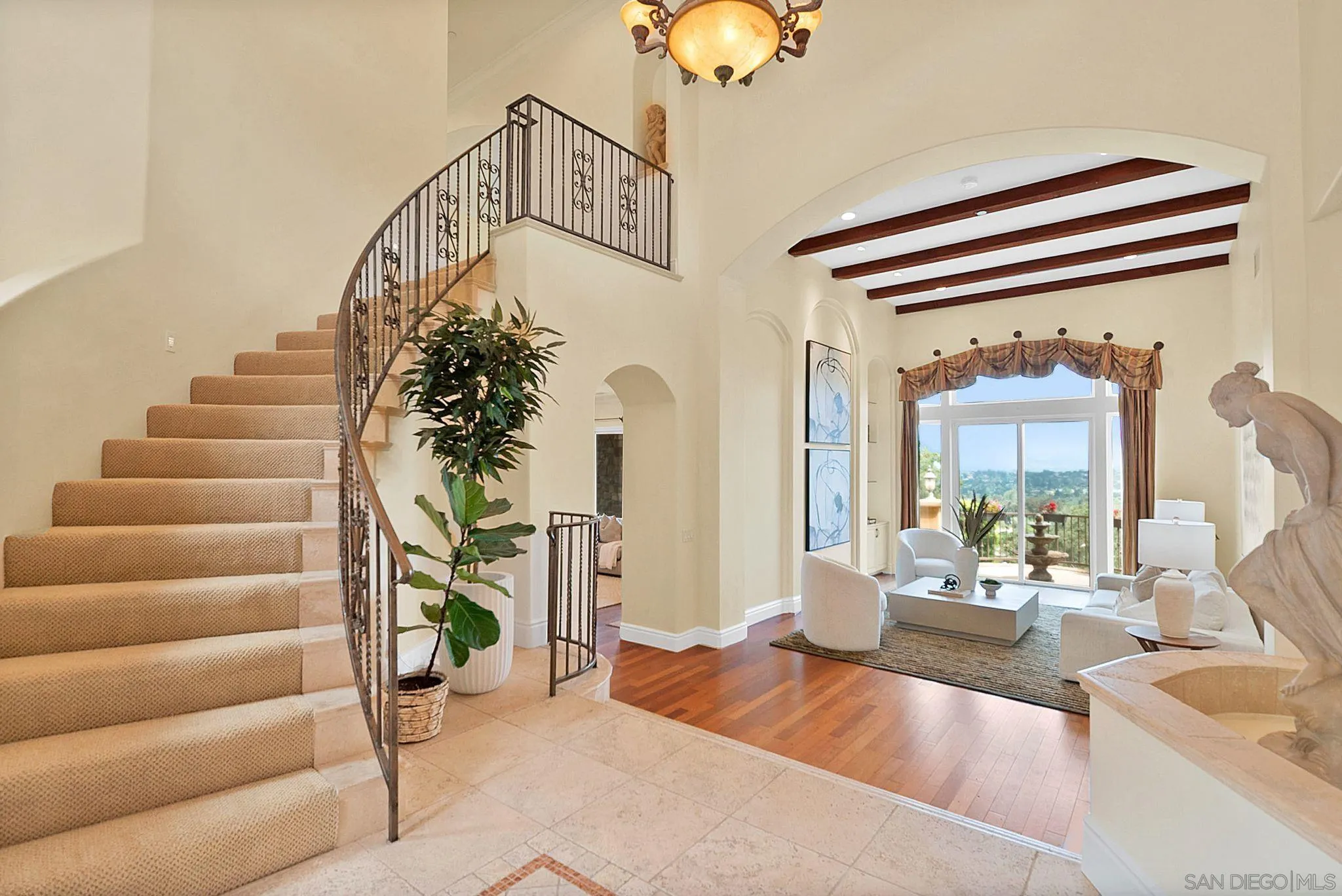 12920 Glen Circle Road Poway, CA 92064 - Photo 19 of 69 a living room with furniture and a potted plant