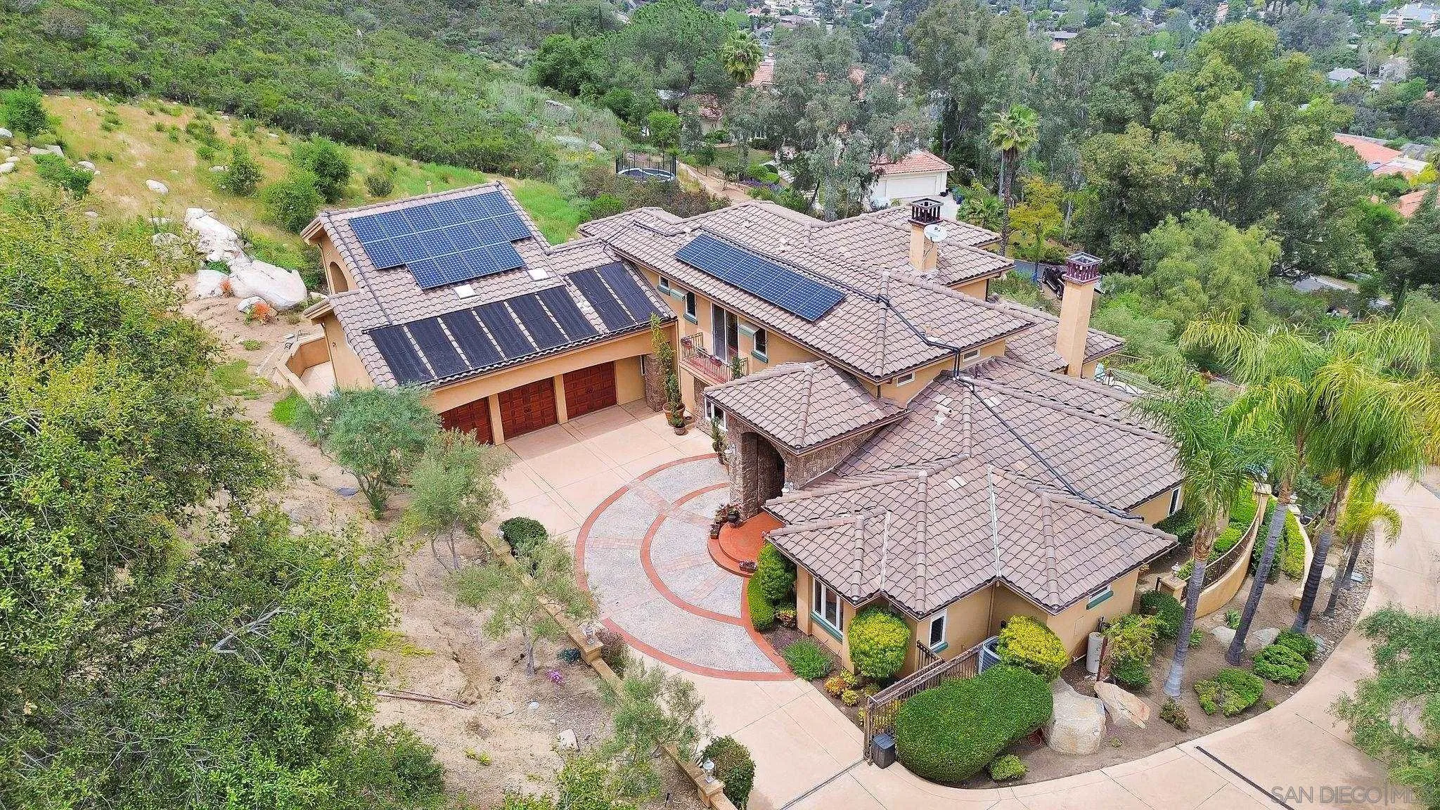 12920 Glen Circle Road Poway, CA 92064 - Photo 68 of 69 an aerial view of a house with a garden
