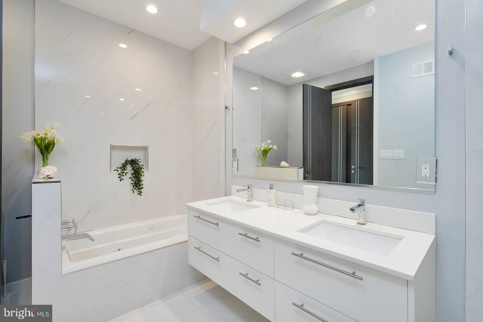 1461 Chapin Street Northwest Washington, DC 20009 - Photo 25 of 67 Sleek modern bathroom with elegant finishes.