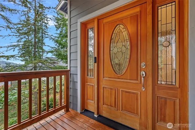 a view of a door with a door