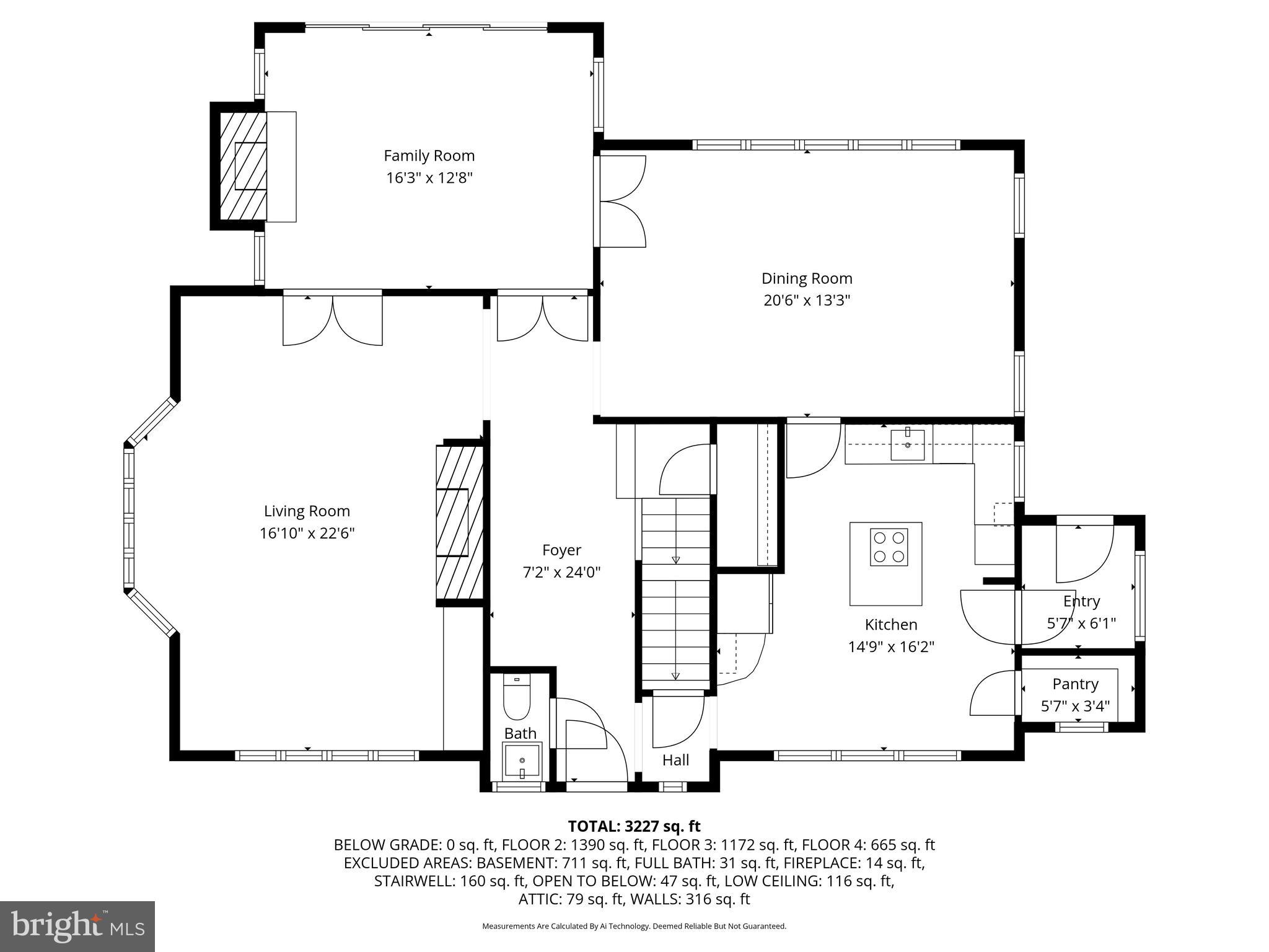 308 Northfield Place Baltimore, MD 21210 - Photo 4 of 41 a picture of a floor plan