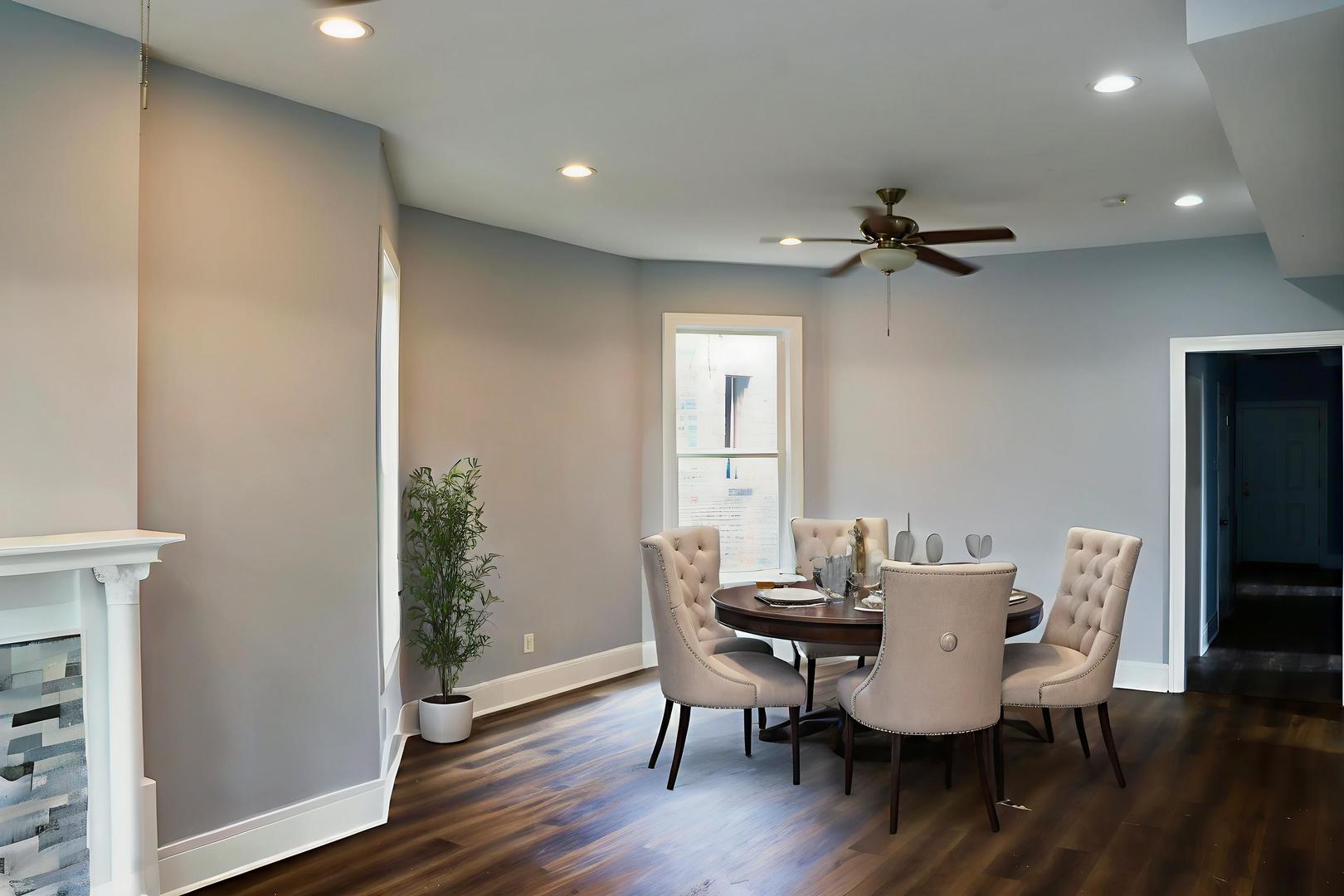 5718 South Sangamon Street, Unit 2 Chicago, IL 60621 - Photo 8 of 35 a view of a dining room with furniture window and wooden floor