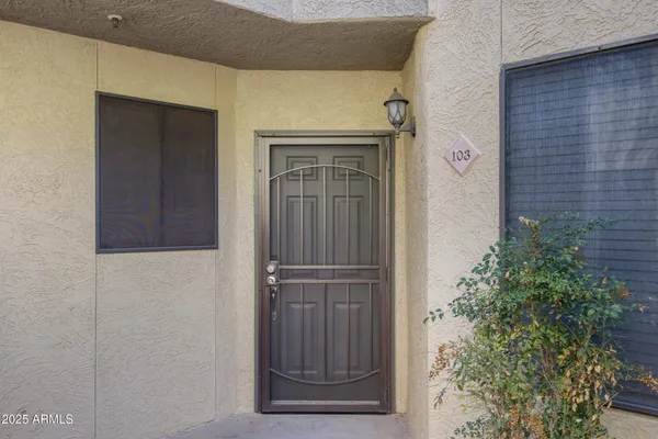 a view of front door