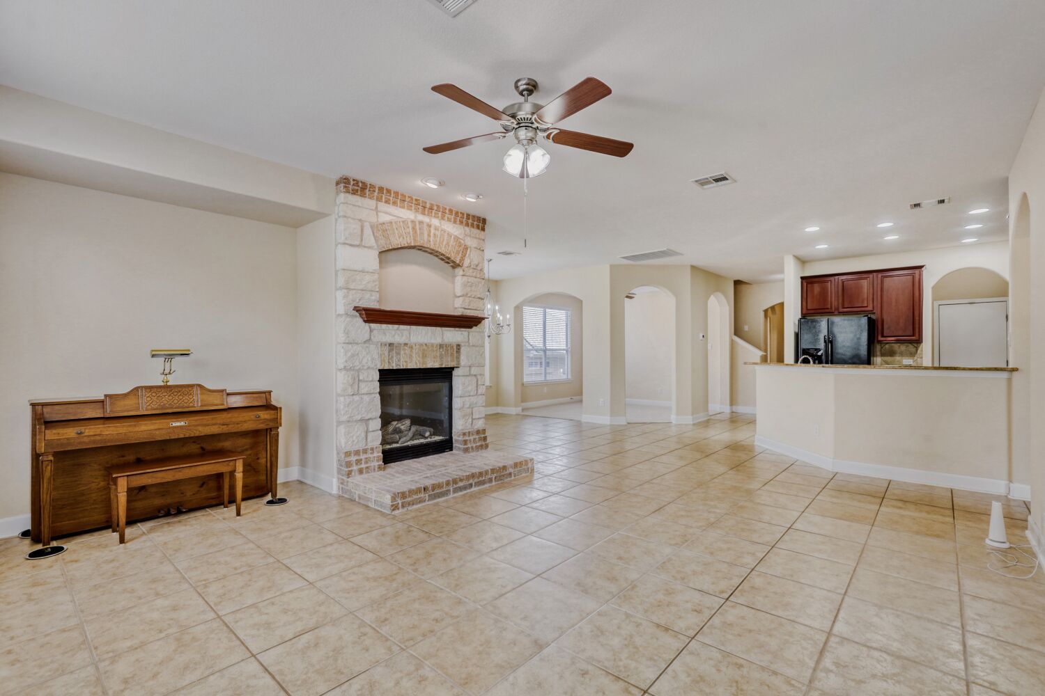 24 Stone Terrace Drive Austin, TX 78734 - Photo 32 of 32 a living room with furniture and a fireplace