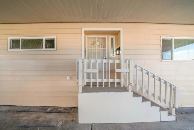 a view of front door
