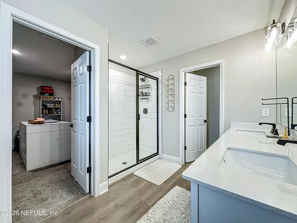 a view of elevator with hallway