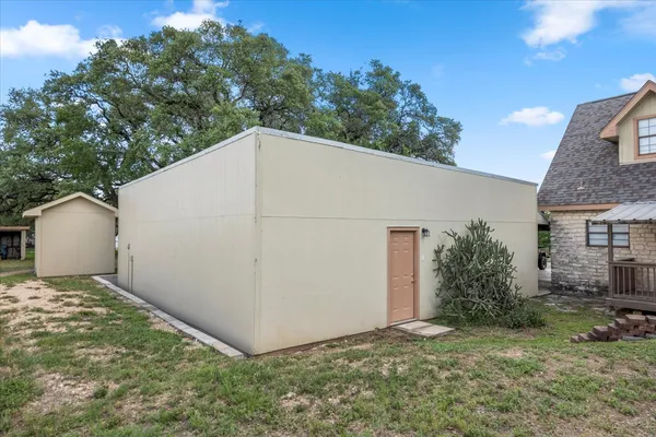 a backyard of a house