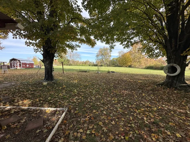 a view of an outdoor space with trees