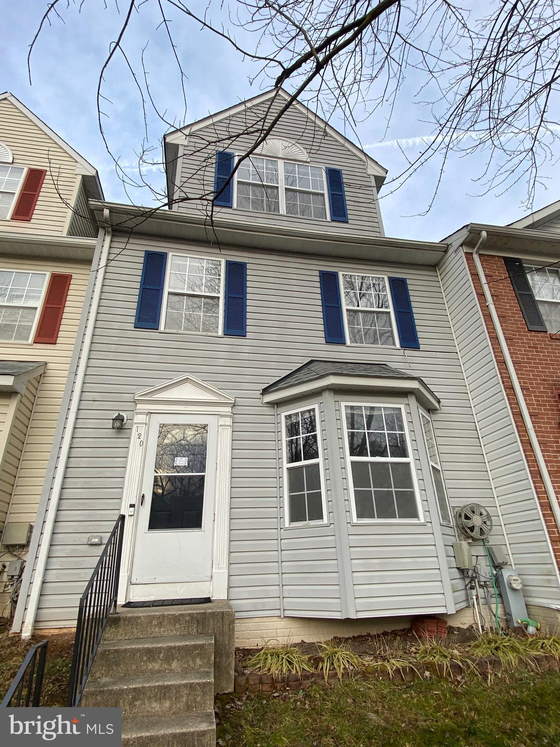 a front view of a house