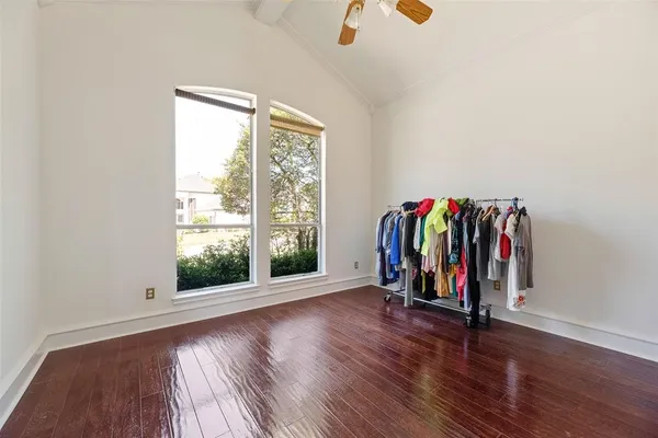 a view of a entryway with wooden floor