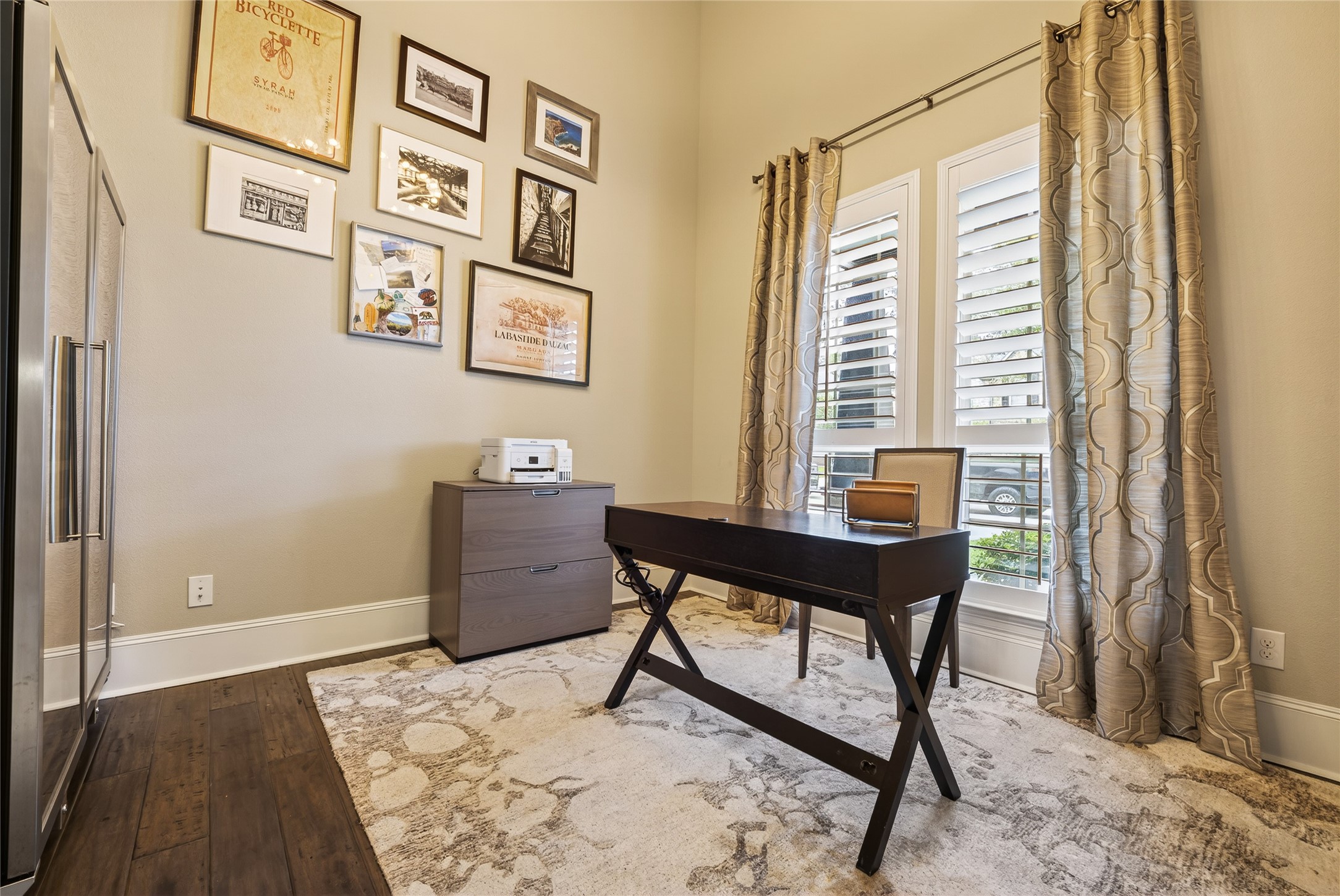7907 Augusta Creek Court Spring, TX 77389 - Photo 13 of 49 Generous sized dedicated home office in the front of the home. Gleaming engineered wood floors and large windows.