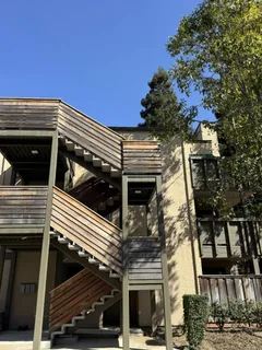 a view of a house with a balcony