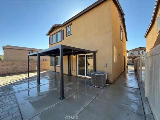 a room with stairs and a window