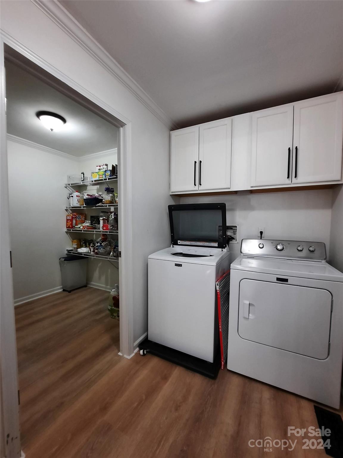 252 Souther Road Fletcher, NC 28732 - Photo 27 of 29 a view of storage and utility room with washer and dryer