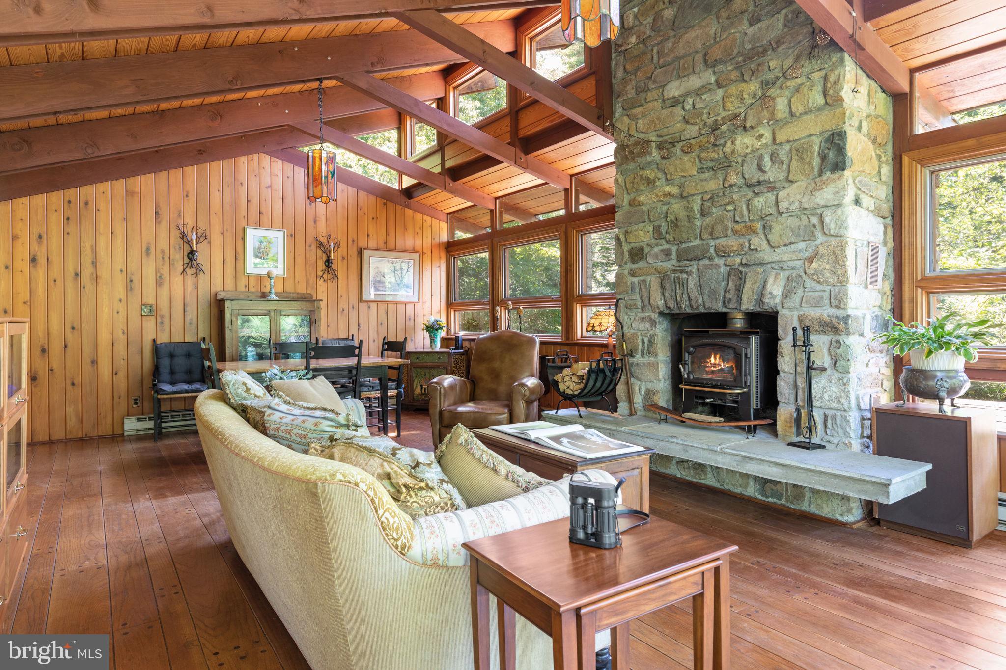 19079 Blue Ridge Mountain Road Bluemont, VA 20135 - Photo 10 of 35 NATIVE STONE FIREPLACE & FLOATING HEARTH