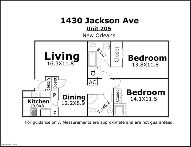 $324,900 | 1430 Jackson Avenue, Unit 205, New Orleans, LA 70130