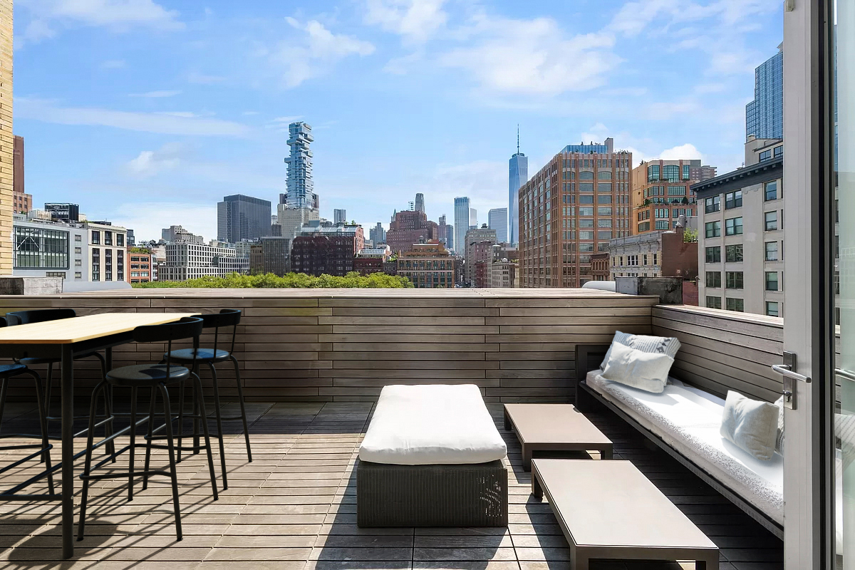 46 Laight Street, Unit PH4 Manhattan, NY 10013 - Photo 12 of 17 a terrace with sitting area