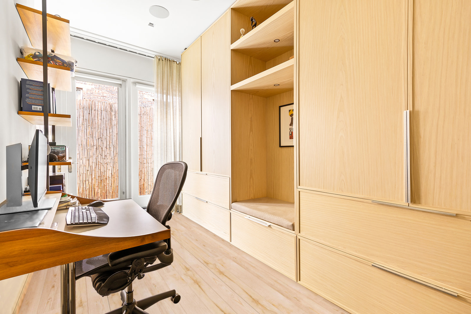 46 Laight Street, Unit PH4 Manhattan, NY 10013 - Photo 8 of 17 a dining room with furniture and wooden floor