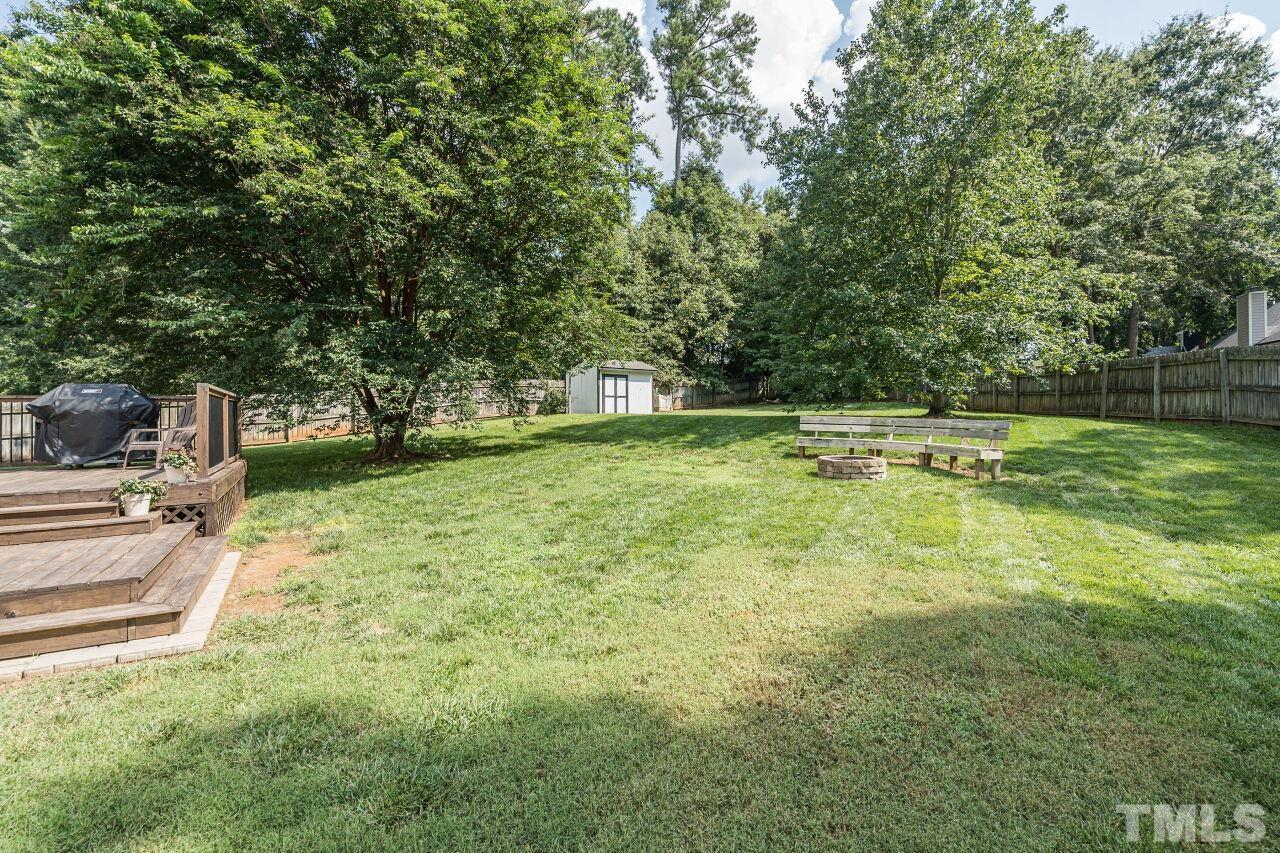 3008 Agent Court Raleigh, NC 27603 - Photo 24 of 28 Unbelievable, hard to find .41 acre lot! Seller added fire pit and bench in 2018!